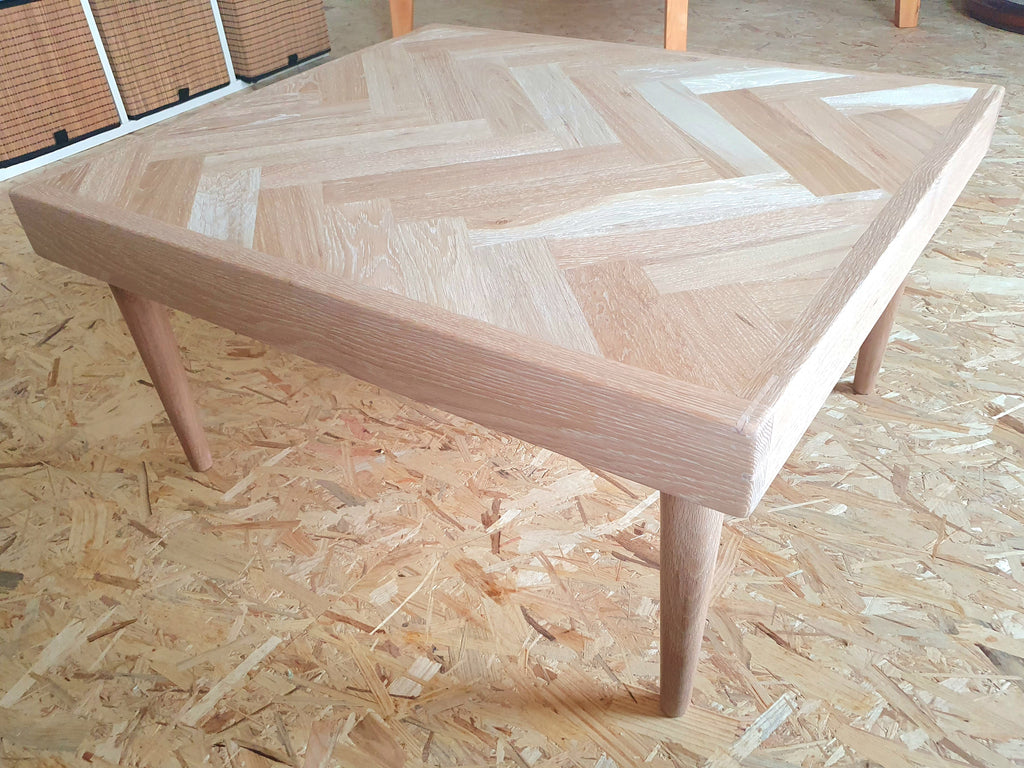 Oak Herringbone Coffee Table - Natural