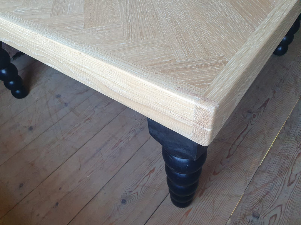 Oak Herringbone Coffee Table -  Natural 