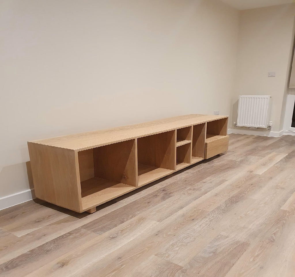 Solid Oak Media Centre, TV Stand and Book Shelf