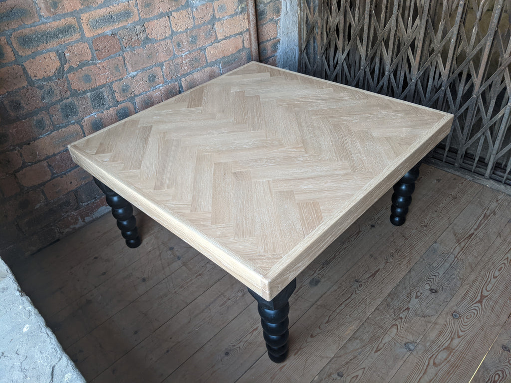 Oak Herringbone Coffee Table - Natural 