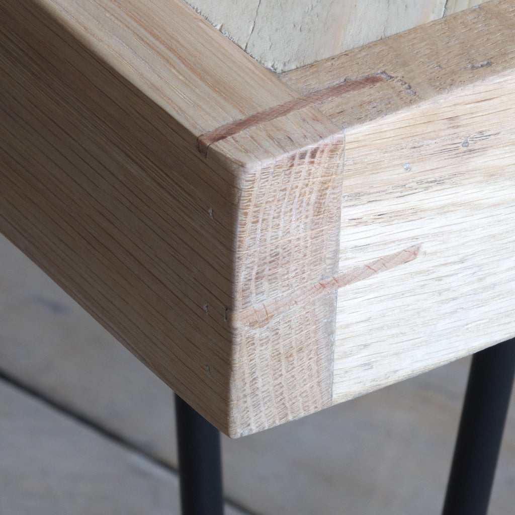 Herringbone Coffee Table  - with metal legs - Handmade by Kontrast