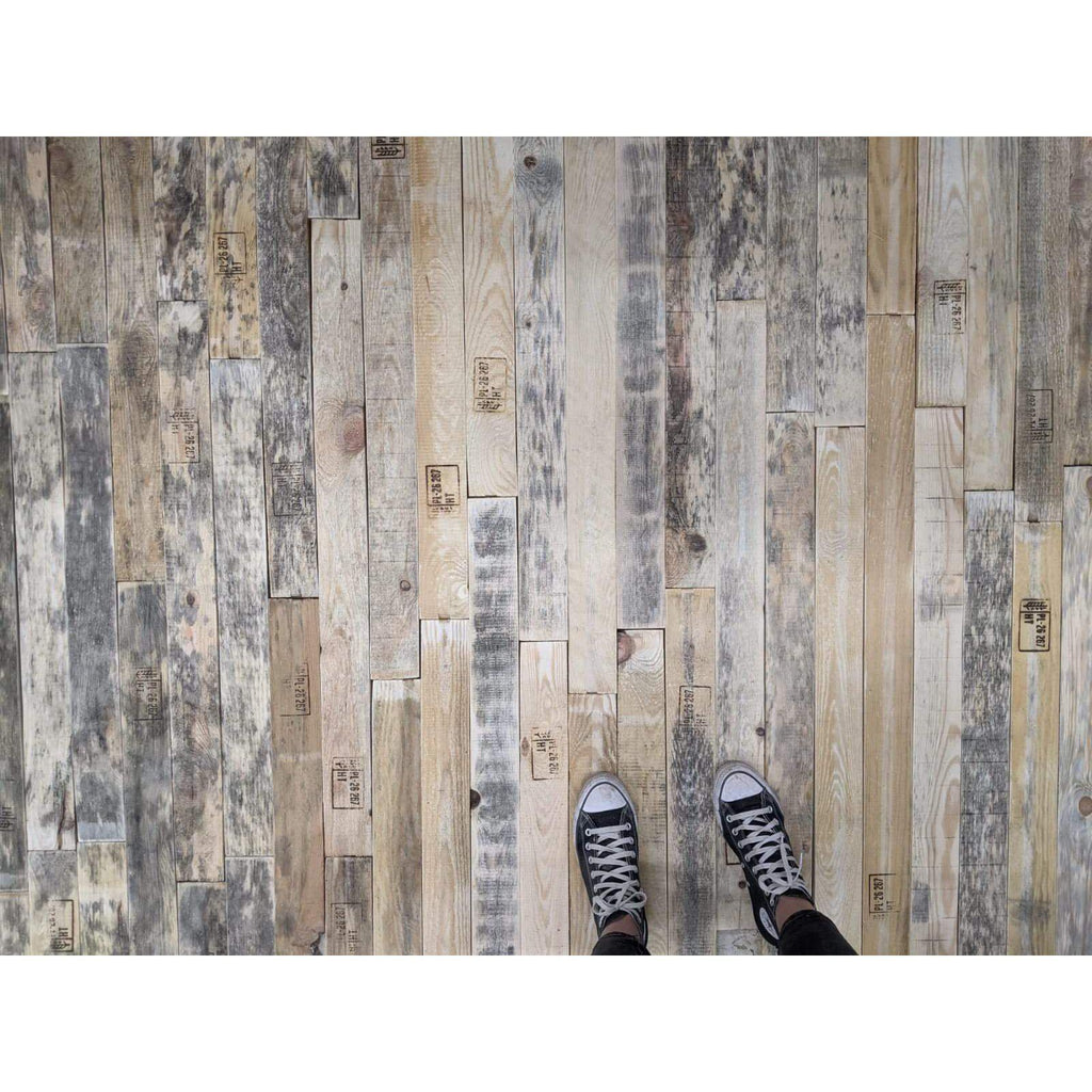 Pallet Wall- Rustic Wood Cladding Boards m2- Reclaimed Sanded Uniform Size Tiles-Reclaimed Wood - Salvage-KONTRAST